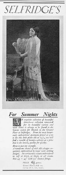 Advert for shawls from Selfridge s, London, 1926