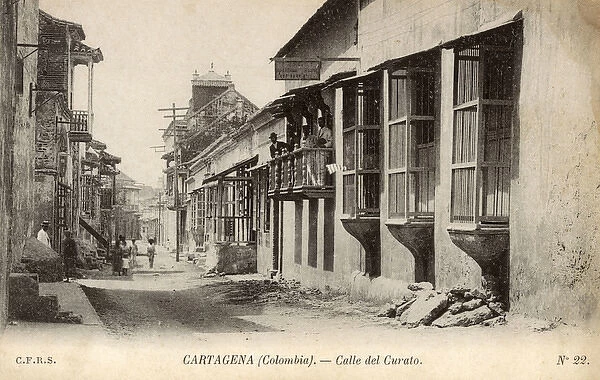 Calle del Curato, Cartagena, Colombia, Central America