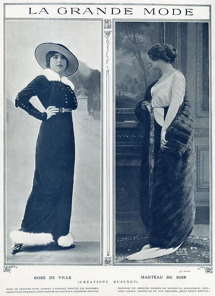 City ​​dress and evening coat 1912