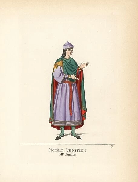 Costume of the Pope or supreme pontiff, 14th century