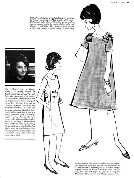 Maternity fashion, 1961
