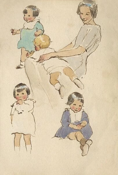 Mother and children by Muriel Dawson