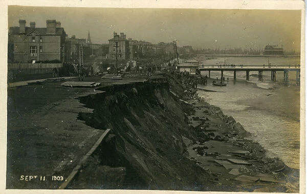 The Promenade and Piers -(Showing the 1903 landslide)