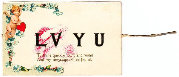 Romantic greetings card with secret message