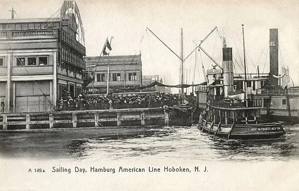 Sailing Day, Hamburg American Line, Hoboken, New Jersey, USA