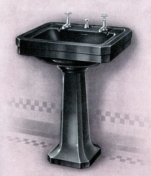 Vitramant Coloured Pedestal Lavatory (washbasin)