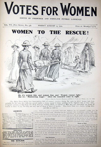 Women WW1. Women to the rescue and women are ready to serve as war is declared