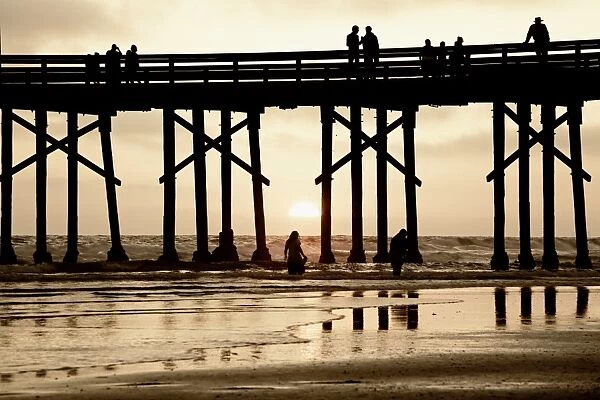 Pier at sunset, Newport Beach, Orange County, California, United States of America