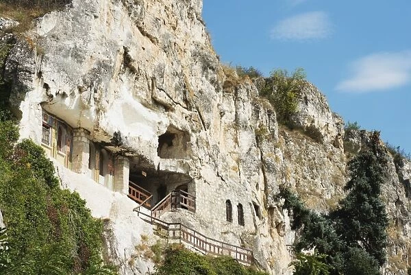 Rock monastery, Rusenski Lom National Park, Bulgaria, Europe