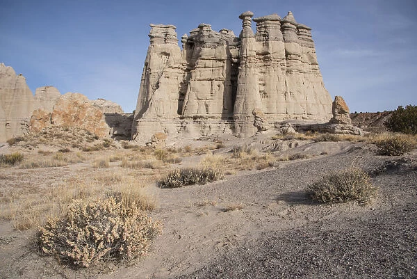 Sandstone sculptures (hoodoos) at Plaza Blanca (the White Place) in the Rio Chama hills