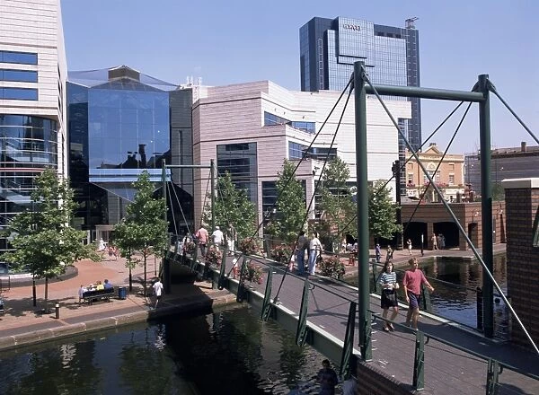 Symphony Hall, the Union Canal, Birmingham, West Midlands, England, United Kingdom