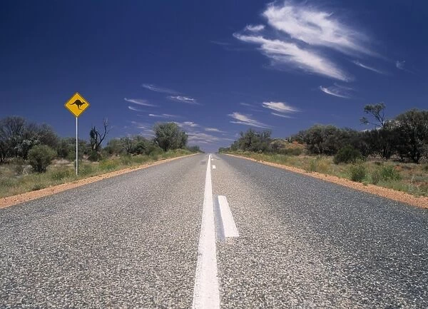 Long straight Road in the Outback