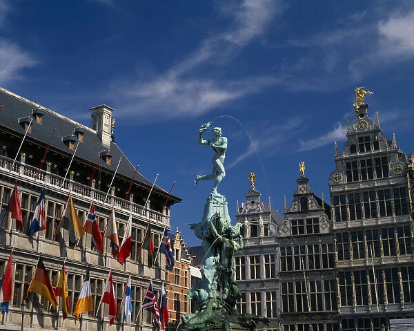 20047385. BELGIUM Flemish Region Antwerp Grote Markt or Main Square