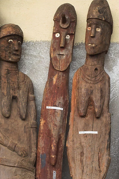 20086092. ETHIOPIA South Konso - Waga Wakka Famous carved wooden effergies of Chiefs