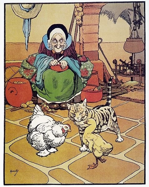 Can you lay eggs? she asked. Drawing, 1932, by John Hassall for the fairy tale by Hans Christian Andersen