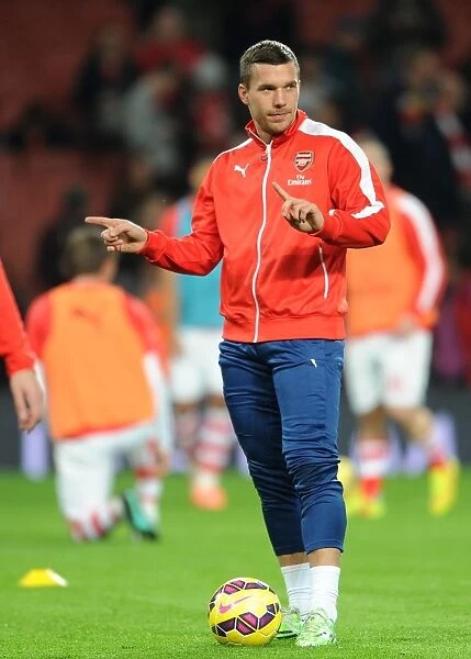 Lukas Podolski (Arsenal). Arsenal 2: 1 Manchester United. Barclays Premier League