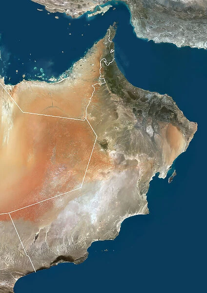 Oman with borders