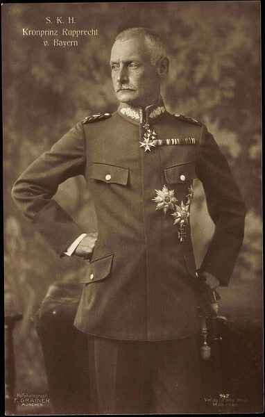 Ak S. K. H. Crown Prince Rupprecht von Bayern Wittelsbach (b  /  w photo)