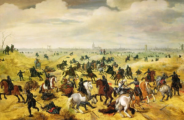 The Battle of Leckerbeetje, 1600 (panel) (pair of 77047)