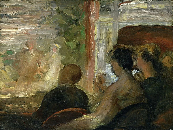 A Box at the Theatre, c. 1865-70 (oil on canvas)