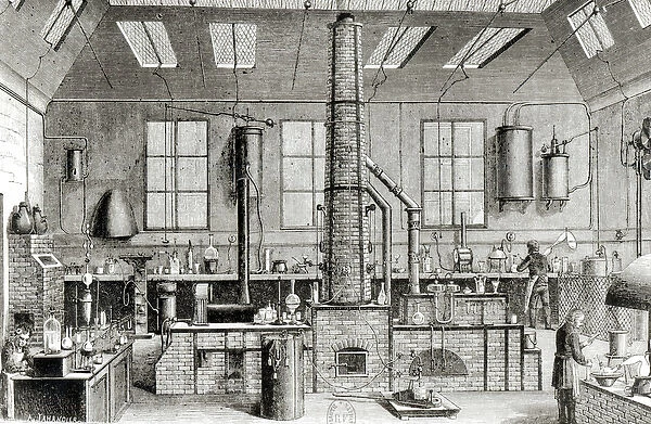 The Chemistry Laboratory of a School in Paris, from