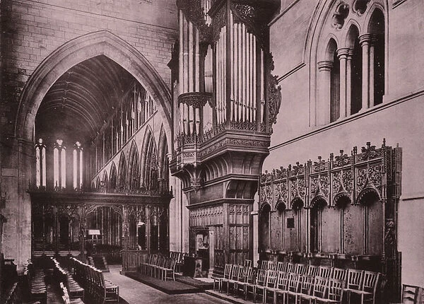 Choir West, Dunblane Cathedral (b  /  w photo)