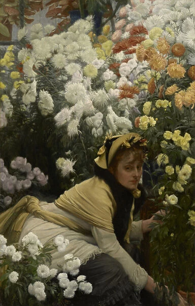 Chrysanthemums, c. 1874-76 (oil on canvas)