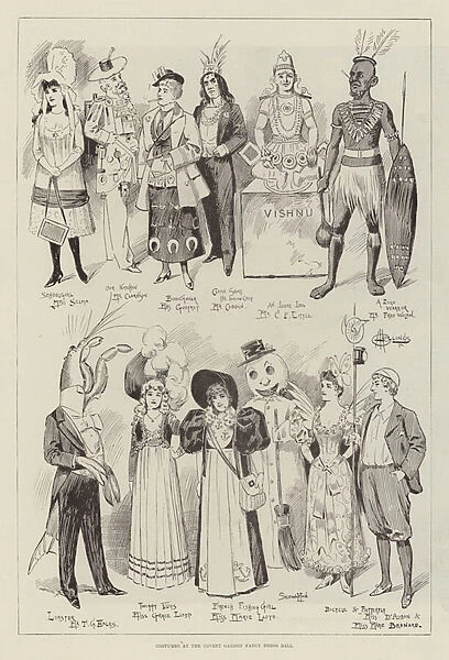 Costumes at the Covent Garden Fancy Dress Ball (engraving)