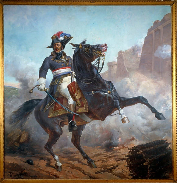 Equestrian portrait of General Alexandre Davy Dumas (1762-1806) father of Alexandre Dumas