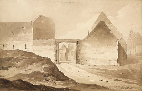 Farme of du - Gourman No 2, 1815 (w  /  c & pencil on paper)