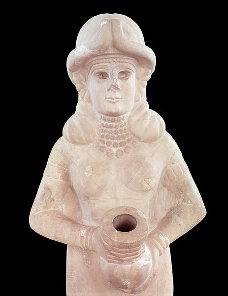 Fertility goddess, from Mari, Middle Euphrates (stone) (detail)
