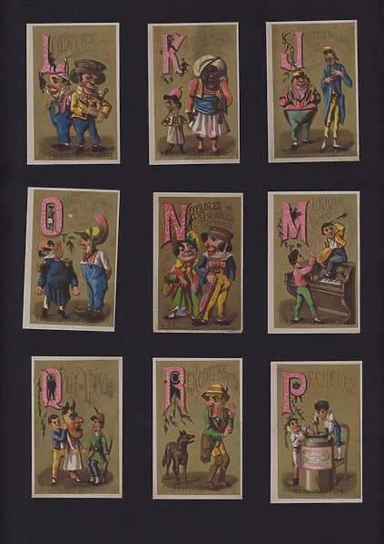 French comic alphabet (colour litho)