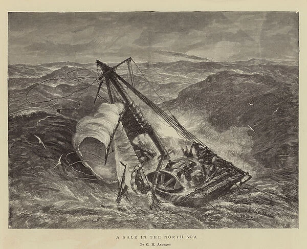A Gale in the North Sea (engraving)