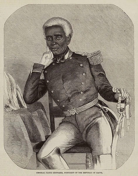 General Fabre Geffrard, President of the Republic of Hayti (engraving)