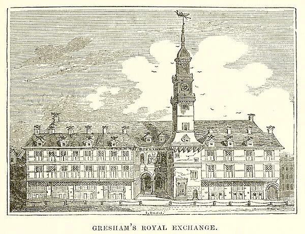 Greshams Royal Exchange (engraving)