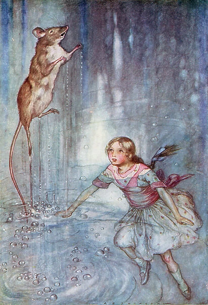 Illustration for Alice in Wonderland (colour litho)
