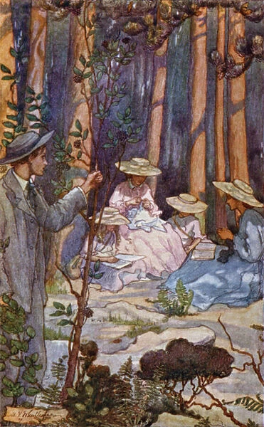 Illustration for Little Women (colour litho)