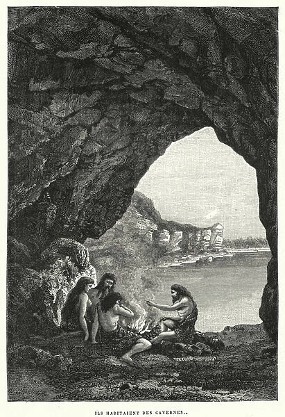 Ils Habitaient Des Cavernes (engraving)