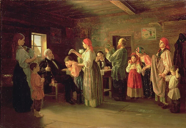 Inspection of a Childrens Home, 1866 (oil on canvas)