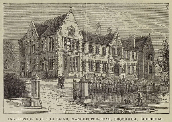 Institution for the Blind, Manchester-Road, Broomhill, Sheffield (engraving)