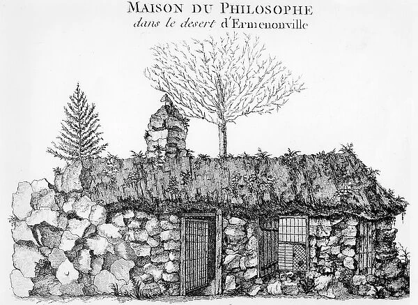 Jean-Jacques Rousseaus Hermitage in Ermenonville (engraving) (see also 168374)