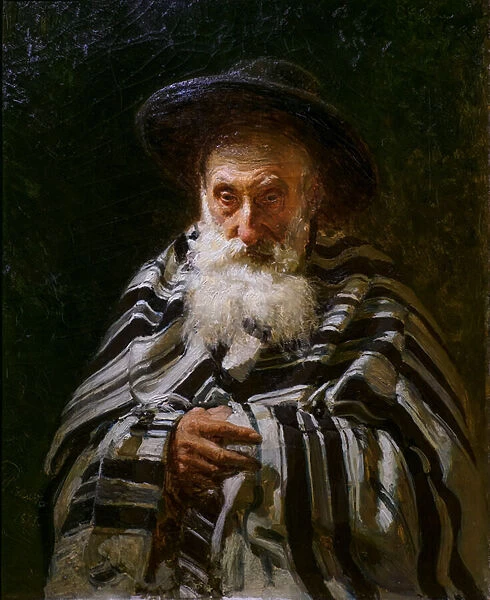JEW IN PRAYER, 1875 (oil on canvas)