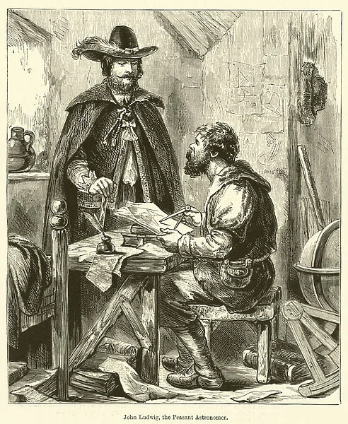 John Ludwig, the Peasant Astronomer (engraving)