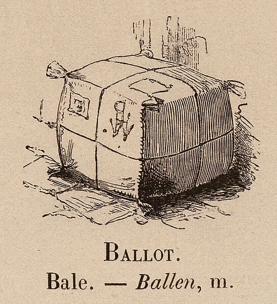 Le Vocabulaire Illustre: Ballot; Bale; Ballen (engraving)