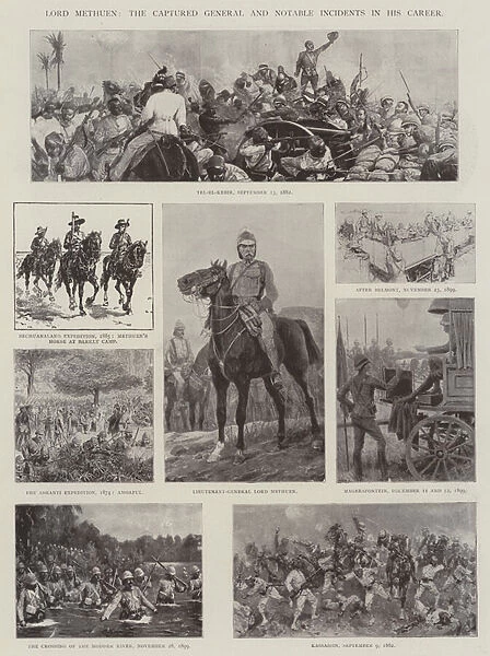 Lord Methuen, the Captured General and Notable Incidents in his Career (litho)