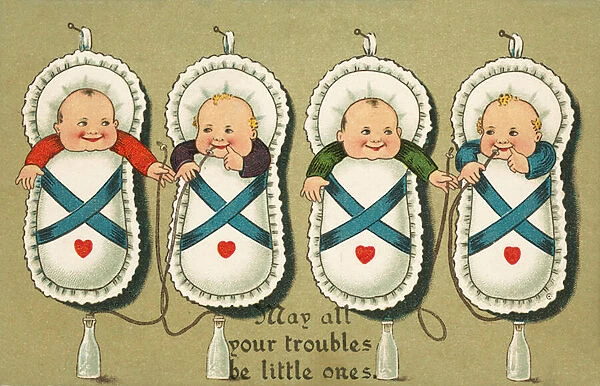 May all your troubles be little ones (colour litho)