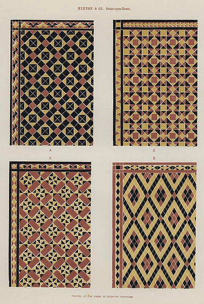 Minton tiles (colour litho)