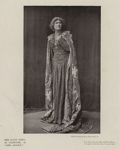 Miss Ellen Terry, as Guinevere, in 'King Arthur'(b  /  w photo)