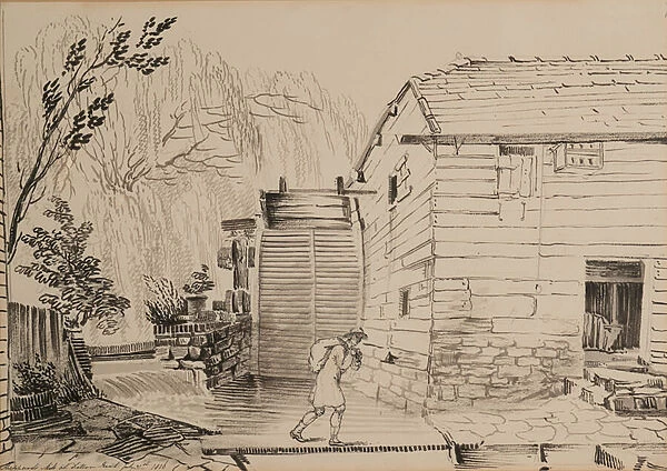 Mill near Ditton, 1765-1839 (Watercolour)