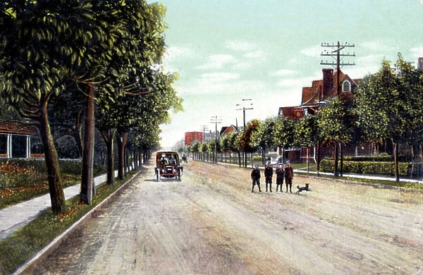 New York City - Avenue C in Flatbush, Brooklyn, early 20th century (postcard)